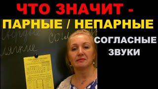 ЧТО ЗНАЧИТ ПАРНЫЕ - НЕПАРНЫЕ СОГЛАСНЫЕ ЗВУКИ + ШИПЯЩИЕ