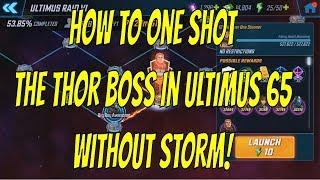 How To One Shot The Thor Boss Node In Ultimus 65 Without Storm! - Marvel Strike Force