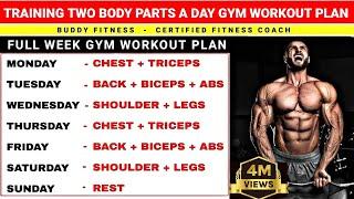 Two Body Parts A Day Workout Plan | Gym Workout | Two Body Parts Workout Schedule