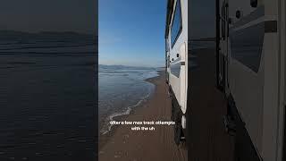 Getting our Zone RV Caravan off Teewah Beach in soft sand...Full video live on our channel!