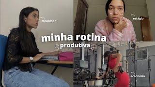 MINHA ROTINA DO DIA | faculdade, treino, estágio e estudos ‍️