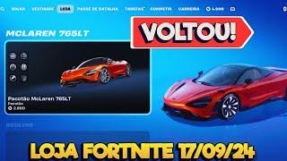 MCLAREN NA LOJA FORTNITE 17/09/24 - LOJA ITENS HOJE - LOJA AO VIVO