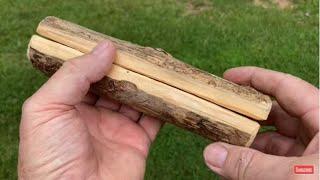 Making Fire Roll Boards Out Of A Pine Log