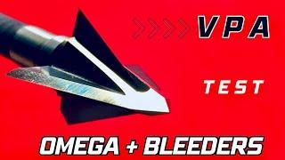 VPA OMEGA SINGLE BEVEL with BLEEDERS: Broadhead Test