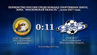 Матч команды 2003 г.р. 19 сентября 2017 год.