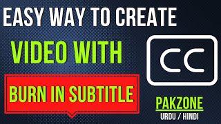 How To Create Video With Burn in Subtitle