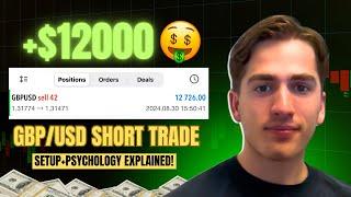 How I Made $12,000+ with One GBP/USD Short Trade | My Strategy & Setup Revealed!