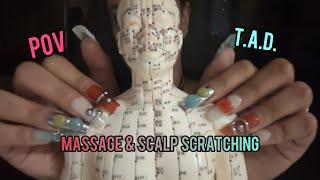 ASMR Scalp Scratching & Massage (w/ T.A.D. and Bridget For Demonstration)