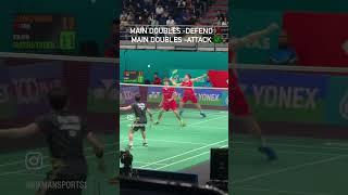 Beautiful men's doubles rally 34 shots #badminton #badmintonmania