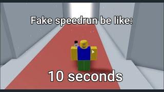 Roblox tower of hell FAKE Speedrunner be like: