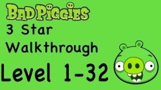 Bad Piggies - Level 1-32 3 Star Walkthrough Ground Hog Day | WikiGameGuides