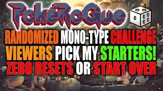 Hardcore Randomized Mono-Type Challenge Run | Viewers pick starters | !endlessguide !shinyguide