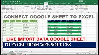 how to Connect Google Sheet To ms excel in hindi