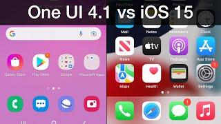 One UI 4.1 vs iOS 15 UIs!