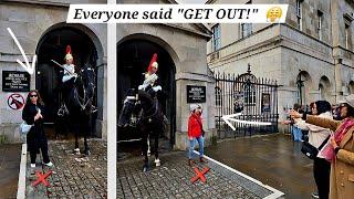 This Happened When They Blocked the New Rule: Tourists & King's Guard Said, “Get Out!” Horse Guards