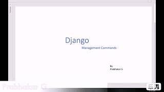 DJango custom management command