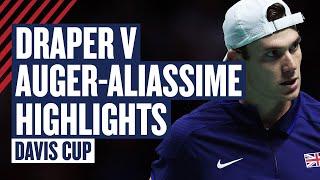 Highlights | Jack Draper v Felix Auger-Aliassime | Great Britain v Canada - Davis Cup 2024 | LTA