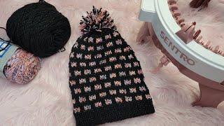 sentro knit windows of color fair isle beanie