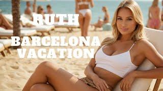 Barcelona vacation. AI Lookbook Beauty Model Video. Ruth.