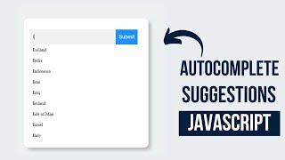 JavaScript Autocomplete Search Box Suggestions