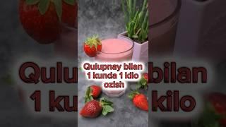 qulupnayli yogurt bilan 1 kunda 1 kilo ozing #ozish #dietfood #ozamiz #shorts