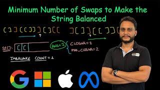 Minimum Number of Swaps to Make the String Balanced | Leetcode 1963