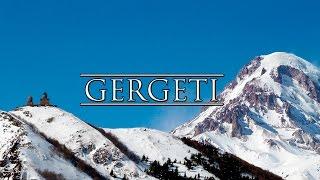 Gergeti Trinity Church. Winter. Georgia. Caucasus.