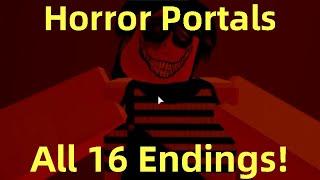 Roblox Horror Portals All 16 Endings!