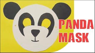 Panda mask making | mask making | mask for kids. #pandamask #mask