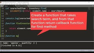 How to use JavaScript array find method