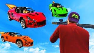 NEW SURVIVE THE ROCKET CARS! (GTA 5 Funny Moments)