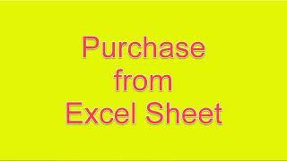 Purchase Voucher from Excel Sheet |Mansoor Anwar| (Urdu / Hindi)