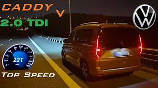 VW CADDY V (2021) 2.0 TDI (122 hp) Acceleration & Top speed