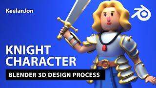 Blender - Character Modeling Process - Stylised Knight 3D Art