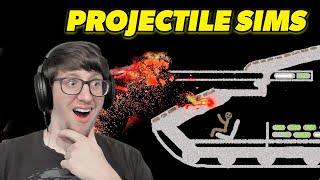 TANKS vs PROJECTILES in a Space Simulation Showdown