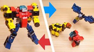 How to build mini LEGO robot dinosaurs transformer combiner mecha / Baby Dinobot Friends Combiner