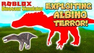 Roblox Dinosaur Simulator - EXPLOITING Albino Terror Caught on Camera!