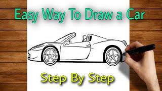 How To Draw a Car Lamborghini | Step By Step | Easy