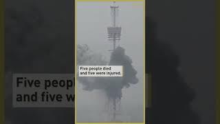 Aistrike hit Kyviv's main television tower