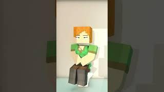 Alex and Toilet   minecraft animation #shorts