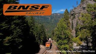 BNSF Westbound Z Train powers through "The Slot", near Merritt, Washington