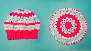 Детская беретка крючком. Crochet baby beret.