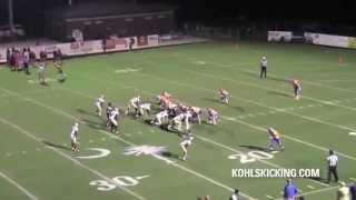 High School Punter Caleb Berry hits 69-yard Punt