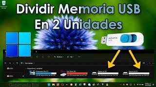 Como dividir almacenamiento de memoria USB en 2 particiones