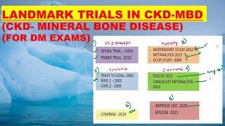 LANDMARK TRIALS IN CKD MBD  / CKD MINERAL BONE DISEASE/LANDMARK TRIAL SERIES