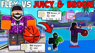 FlexPlayz & TopRumor PULLS UP On BROON & JUICY JOHN | *Intense 2V2* | (ROBLOX HOOPZ)