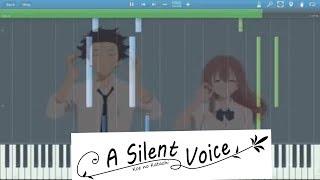 Koe no Katachi "A Silent Voice" OST (Soundtrack- LIT) (Piano Tutorial) [Synthesia]