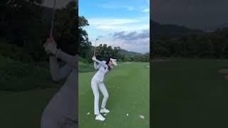 묵직한 이쁜 일반인 골프스윙
