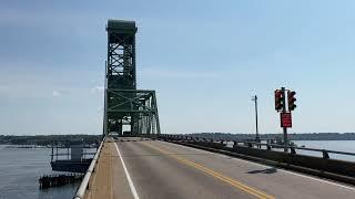 Benjamin Harrison Bridge raised for a ship 9-22-19