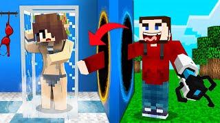 AKU DIAM2 NGINTIP CEWEK LAGI MANDI TAPI PAKE SENJATA PORTAL TEMBUS PANDANG SUPER SUS DI MINECRAFT !!